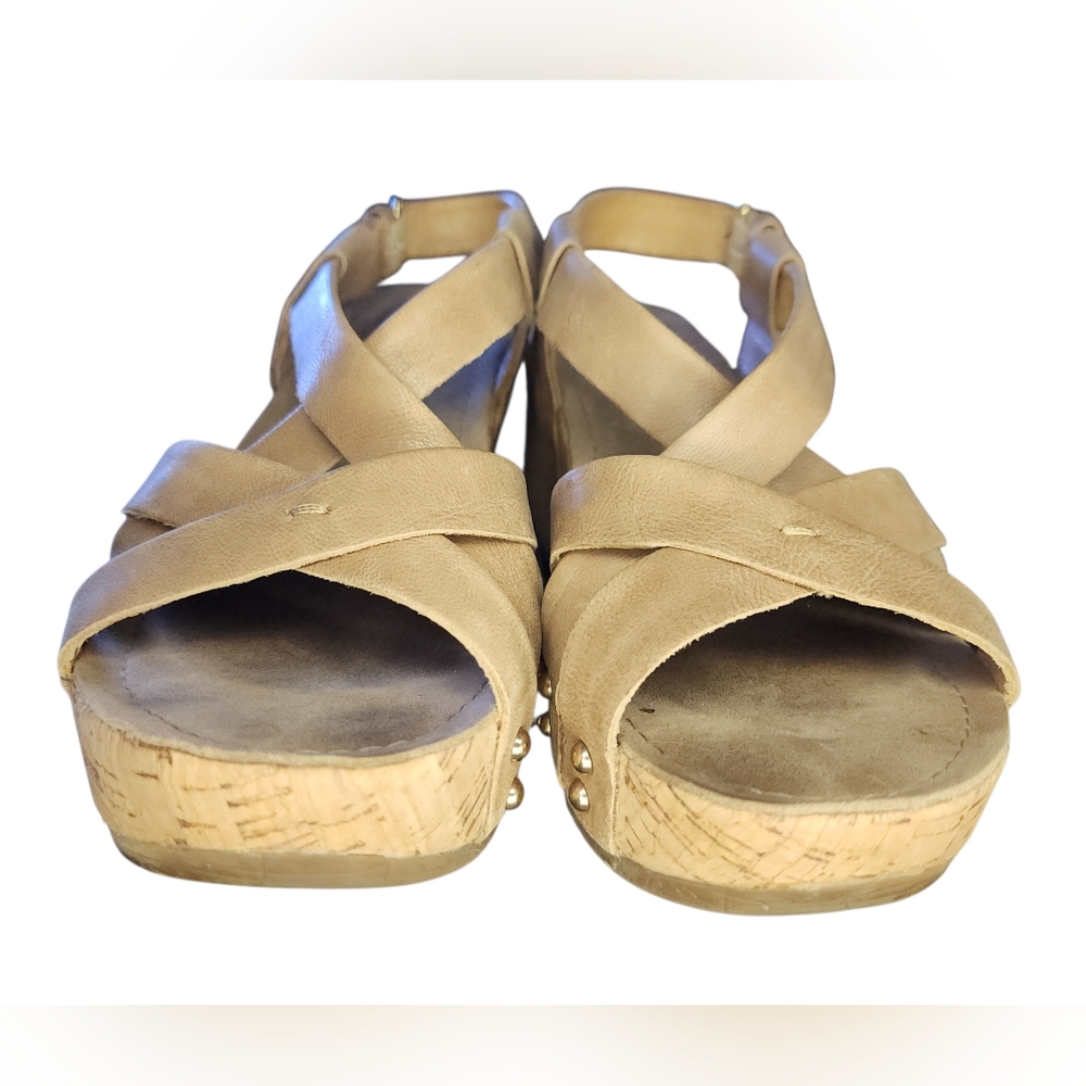 Bussola Formentera Cross Straps Wedge Sandals, Womens 37 EU (6-6.5 US) - Picture 3 of 14